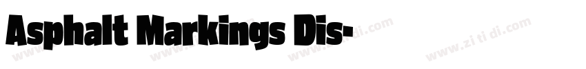 Asphalt Markings Dis字体转换